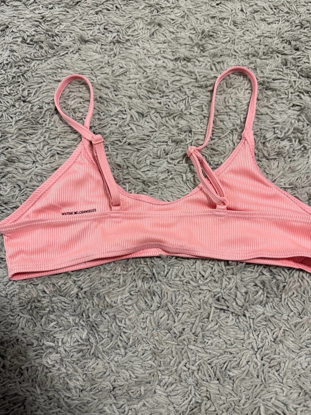 Boutine LA Ribbed Pink Bikini Top - Picture 2 of 2